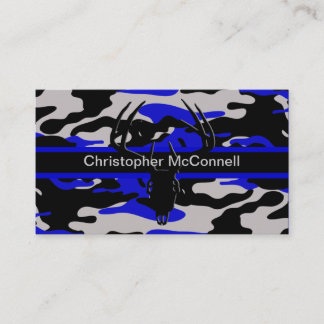 Tarjeta De Visita Camo negro y azul
