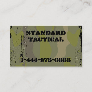 Tarjeta De Visita Camo táctico