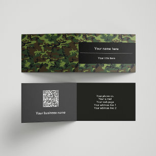Tarjeta De Visita Camo Verde, Camuflaje, Militar, Ejército