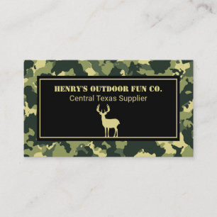 Tarjeta De Visita Camouflage Deer Outdoor