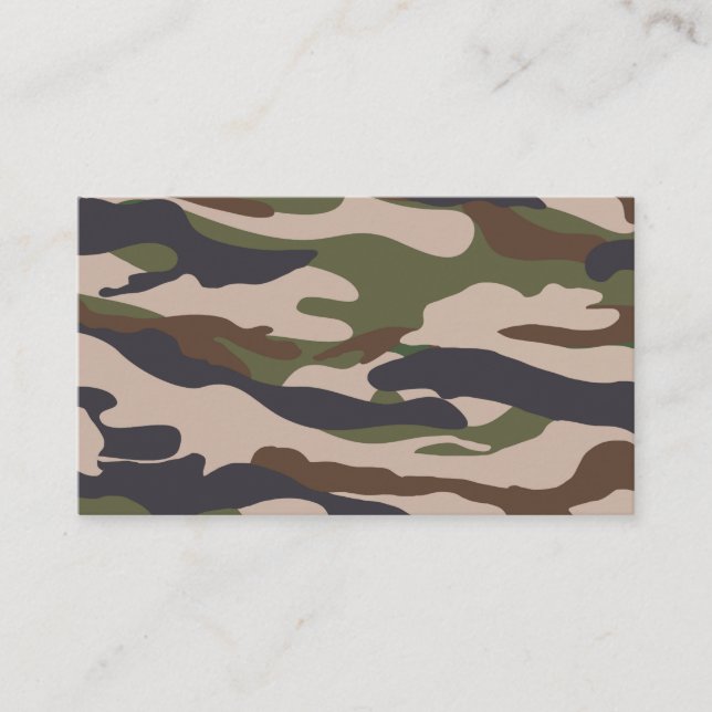 Tarjeta De Visita Camouflage Muster Braun beige Grün (Anverso)