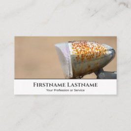 Tarjeta De Visita Campana de bicicleta vieja y oxidada para las tien