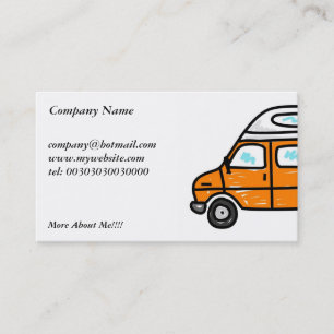 Tarjeta De Visita Campervan anaranjado