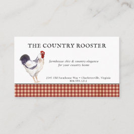 Tarjeta De Visita Campesina de Rooster de Agua