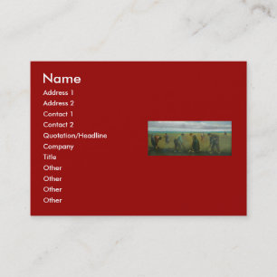 Tarjeta De Visita Campesinos de Van Gogh o agricultores plantando pa