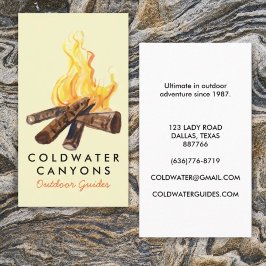 Tarjeta De Visita Campfire Outdoorsy Camp Hike Adventure Scouts