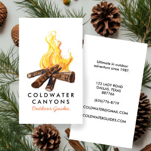 Tarjeta De Visita Campfire Outdoorsy Camp Hike Adventure Scouts