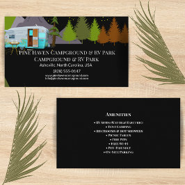 Tarjeta De Visita Campground & RV Park Rustic Outdoor Design
