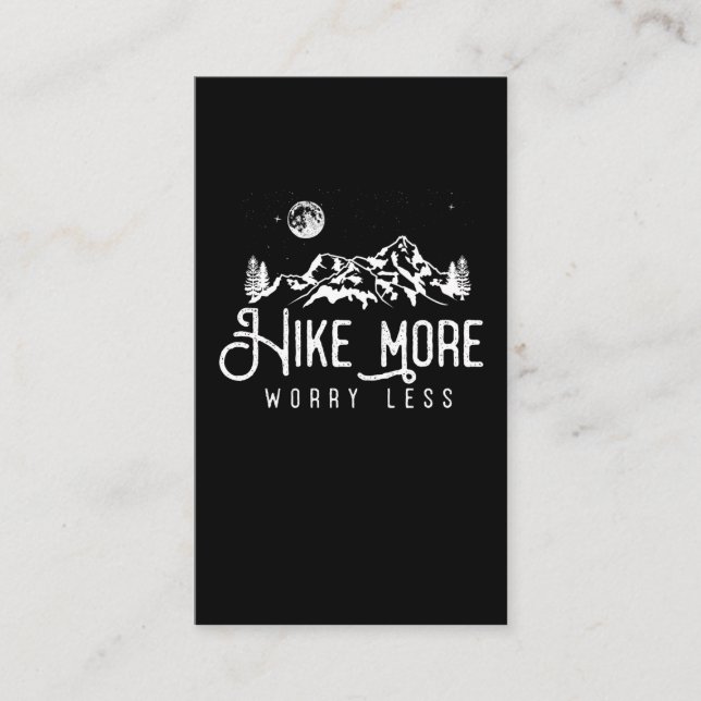 Tarjeta De Visita Camping de senderismo por los bosques de las monta (Anverso)