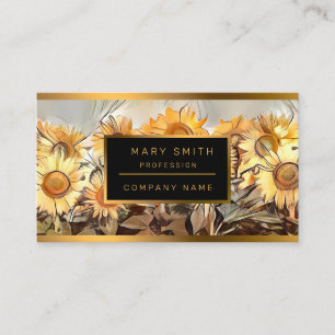 Tarjeta De Visita Campo De Acuarela De La Colección Elegante De Sunf