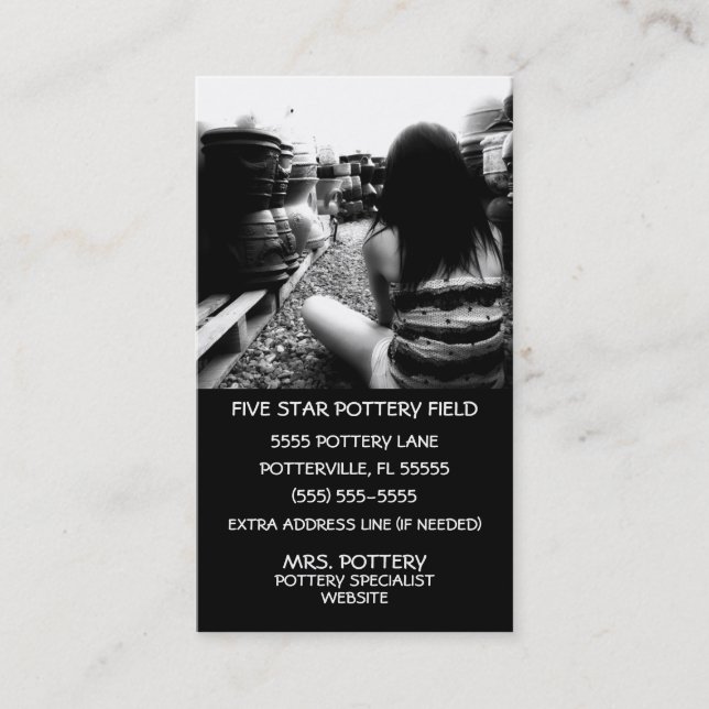 Tarjeta De Visita Campo de cerámica (Anverso)