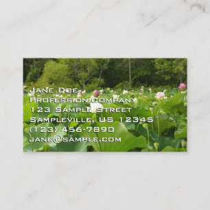 Tarjeta De Visita Campo de flores de loto