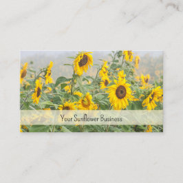 Tarjeta De Visita Campo de girasol Amarillo Verde Belleza