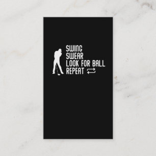 Tarjeta De Visita Campo de golf Chiste Sarcástico Humor Golf Golf