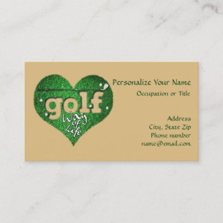 Tarjeta De Visita Campo de golf Heart & Golf Club Way of Life