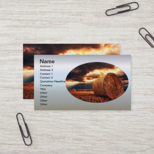 Tarjeta De Visita Campo de las balas de heno