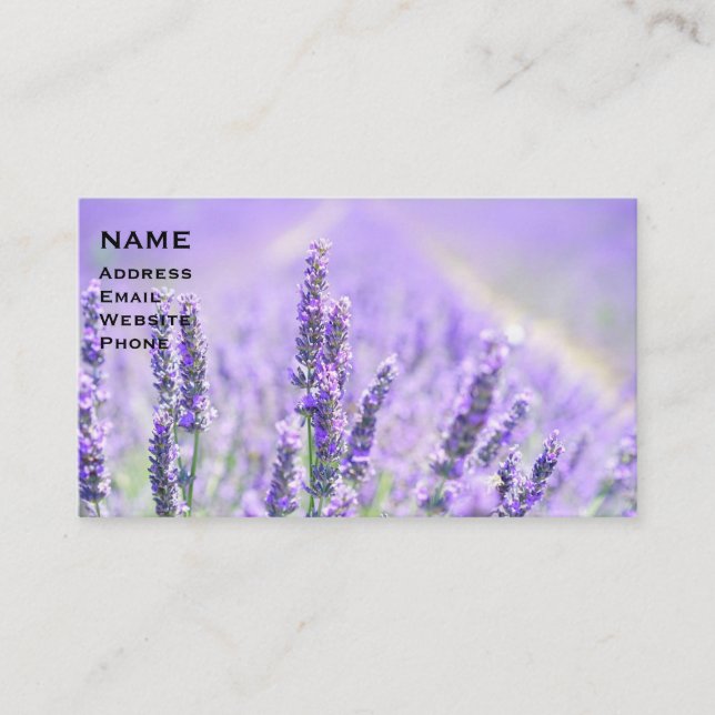 Tarjeta De Visita Campo de Lavanda 1-26 (Anverso)