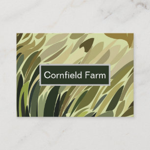 Tarjeta De Visita Campo de Maíz Verde Patrón de Planta de Naturaleza