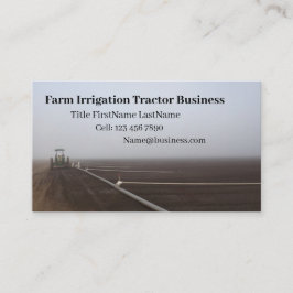 Tarjeta De Visita Campo de tuberías de riego del tractor
