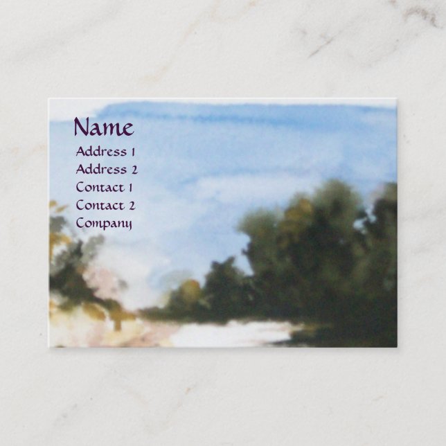 TARJETA DE VISITA CAMPO SOLEADO EN TOSCANA (Anverso)