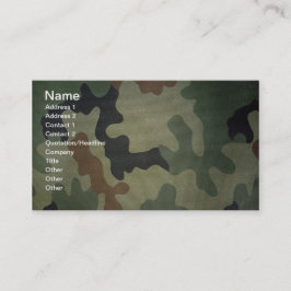 Tarjeta De Visita Camuflaje