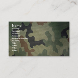 Tarjeta De Visita Camuflaje