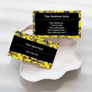 Tarjeta De Visita Camuflaje Amarillo y Marrón, Camuflaje, Militar, E