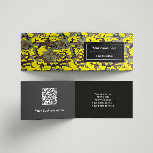 Tarjeta De Visita Camuflaje Amarillo y Marrón, Camuflaje, Militar, E
