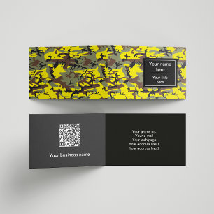 Tarjeta De Visita Camuflaje Amarillo y Marrón, Camuflaje, Militar, E