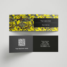 Tarjeta De Visita Camuflaje amarillo y marrón, ejército