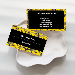 Tarjeta De Visita Camuflaje amarillo y verde, Camuflaje, Militar, Ej