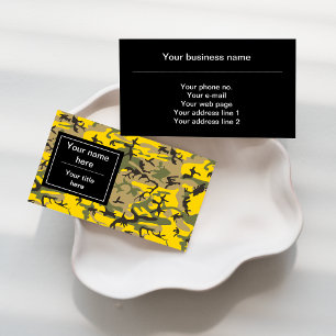 Tarjeta De Visita Camuflaje amarillo y verde, Camuflaje, Militar, Ej