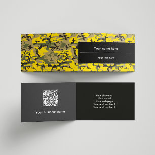 Tarjeta De Visita Camuflaje amarillo y verde, militar, ejército