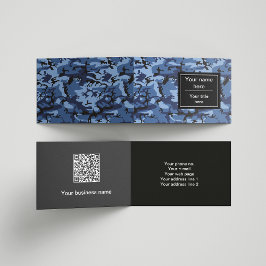 Tarjeta De Visita Camuflaje azul de la marina, patrón militar, ejérc