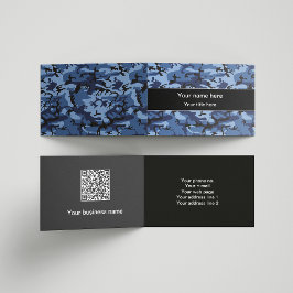 Tarjeta De Visita Camuflaje azul de la marina, patrón militar, ejérc