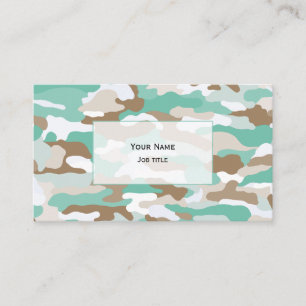 Tarjeta De Visita Camuflaje Costero (blanco transparente)