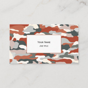 Tarjeta De Visita Camuflaje de Otoño (blanco sólido)