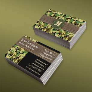Tarjeta De Visita Camuflaje de Woodland