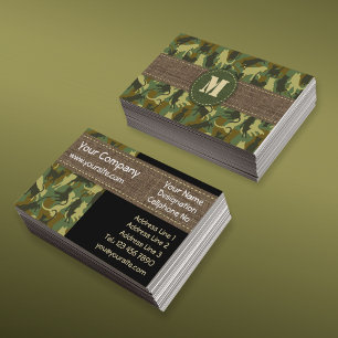 Tarjeta De Visita Camuflaje de Woodland para gatos horizontal