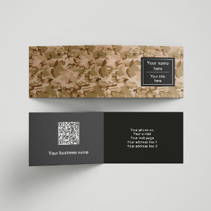 Tarjeta De Visita Camuflaje del desierto, camuflaje marrón, militar,