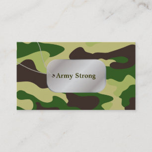 Tarjeta De Visita Camuflaje del verde de PixDezines+Placas de