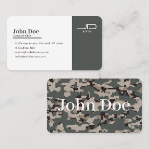 Tarjeta De Visita Camuflaje digital militar del ejército de EE. UU.