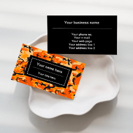 Tarjeta De Visita Camuflaje naranja, Ejército