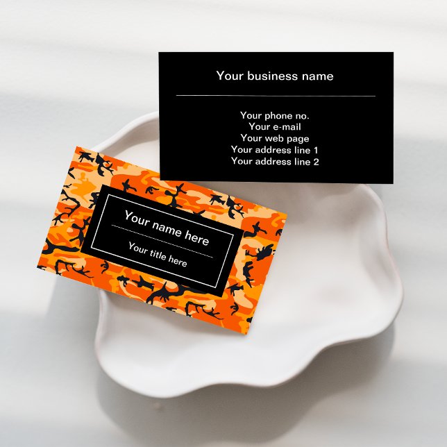 Tarjeta De Visita Camuflaje naranja, Ejército (Subido por el creador)