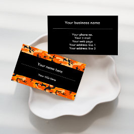 Tarjeta De Visita Camuflaje naranja, Ejército