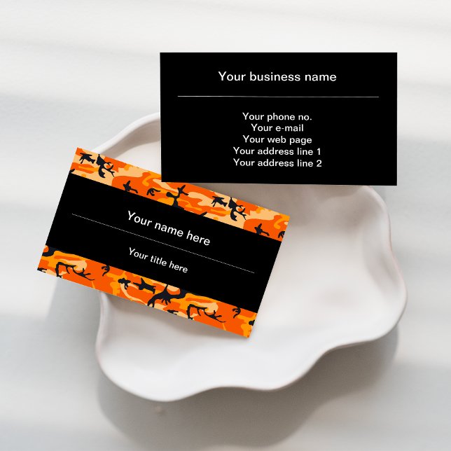 Tarjeta De Visita Camuflaje naranja, Ejército (Subido por el creador)