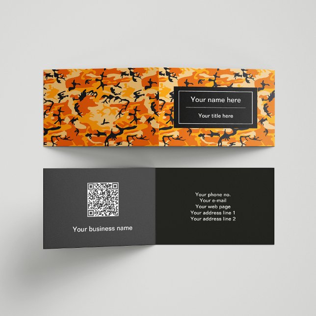 Tarjeta De Visita Camuflaje naranja, Ejército (Subido por el creador)