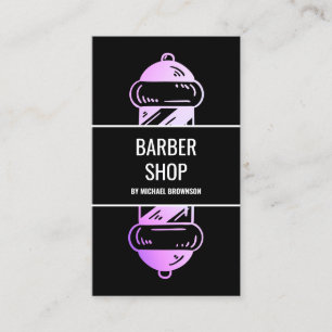 Tarjeta De Visita Camuflaje oscuro negro holográfico poste de barber
