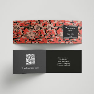Tarjeta De Visita Camuflaje Rojo y Marrón, Camuflaje, Militar, Ejérc