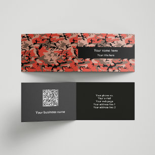 Tarjeta De Visita Camuflaje Rojo y Marrón, Camuflaje, Militar, Ejérc
